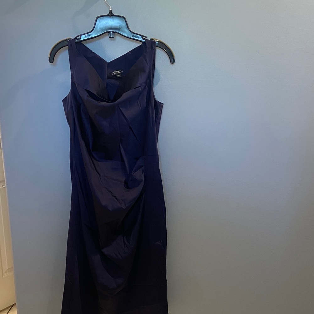 Le Chateau Elegant Navy Maxi Dress